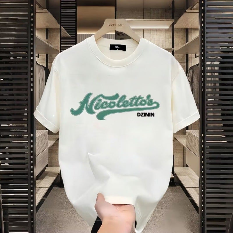 Summer 2024 Teenager Personality Design Short-Sleeved T-Shirt Men'S Heavy Creative Cartoon Printed Half-Sleeved Men'S T-Shirt - Image 4