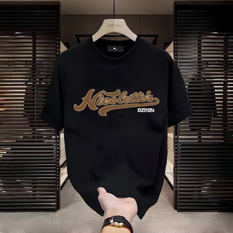 Summer 2024 Teenager Personality Design Short-Sleeved T-Shirt Men'S Heavy Creative Cartoon Printed Half-Sleeved Men'S T-Shirt - Image 3