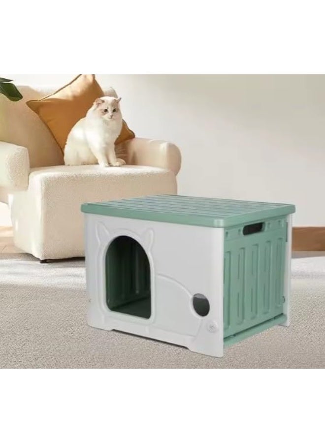 Soofam Cat dog House – Indoor/Outdoor Durable Cat Shelter with Cute Design, Easy to Clean, Weather-Resistant .Stray Cats Kitty Shelter .Cave Bed for Cats & Small Pets (A, 54x41x38 cm) - Image 3
