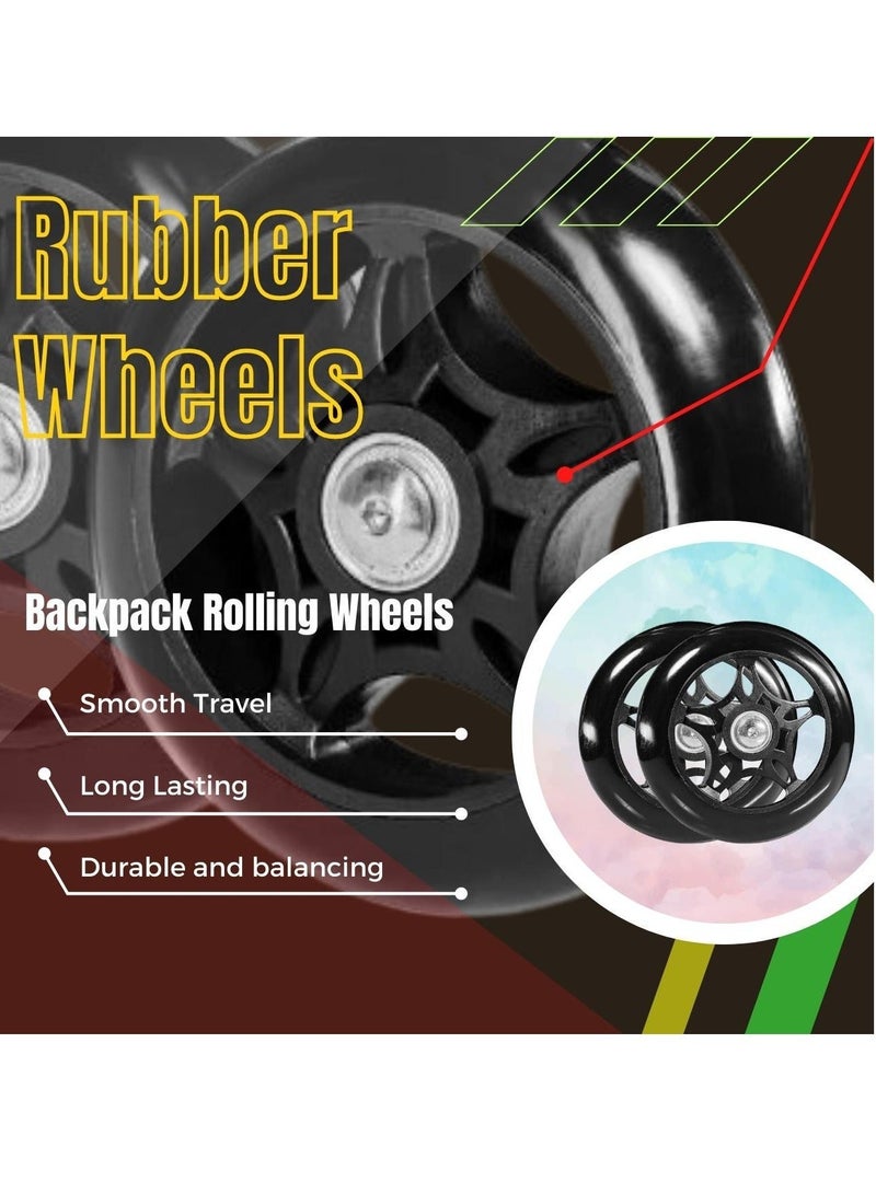 ستارجولد حقيبة ظهر بعجلات مقاس 18 بوصة، مناسبة للجنسين، للسفر والمدرسة، مصنوعة من البوليستر المتين، مزودة بجيب شبكي بسحاب. - Image 3