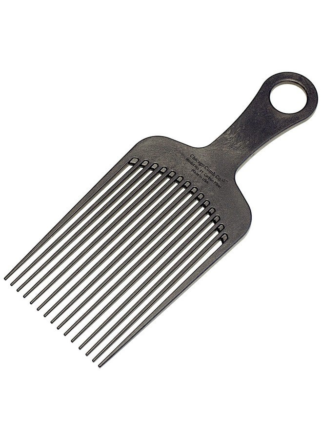 Chicago Comb Model 11 Carbon Fiber Large Hair Pick Antistatic 7.5 Inches (19 Cm) Made In Usa - Image 1
