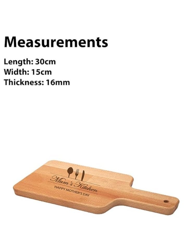 PRINTSHOP4ME - Mother's Day for Wooden Cutting Board  - Laser Engraved - Mother's Day Gift Idea - Bamboo & Beech Material Serving Tray - Kitchen Accessories - Image 1