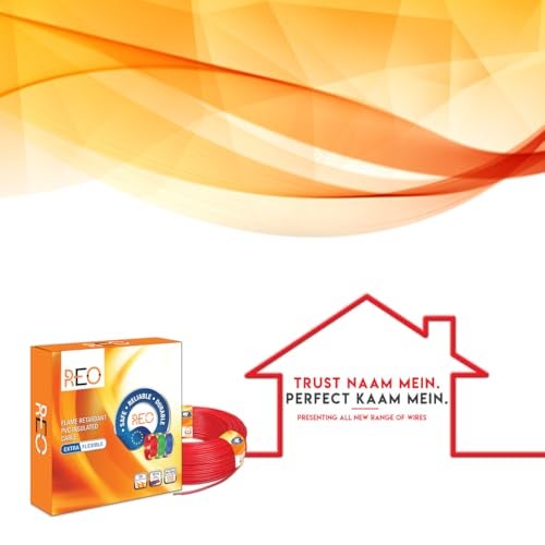 REO by Havells | 1.5 sqmm Copper Wire (90 meter -Red)| Class 5 Conductor (99.95% copper)|Flame Retardant - Extra Flexible PVC Insulated Cable Ideal for Domestic (WRFFDNRA11X5) - Image 4