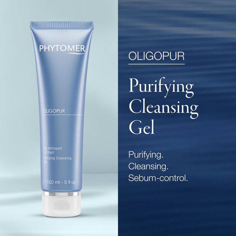 Phytomer جل تنظيف م purifying من فيتومير أوليجوبور | منظف وجه متوازن للبشرة، يمتص الزيوت | غسول وجه منشط يمنع بهتان لون البشرة | مكونات طبيعية وآمنة | مستدام وصديق للبيئة | 150 مل - Image 2