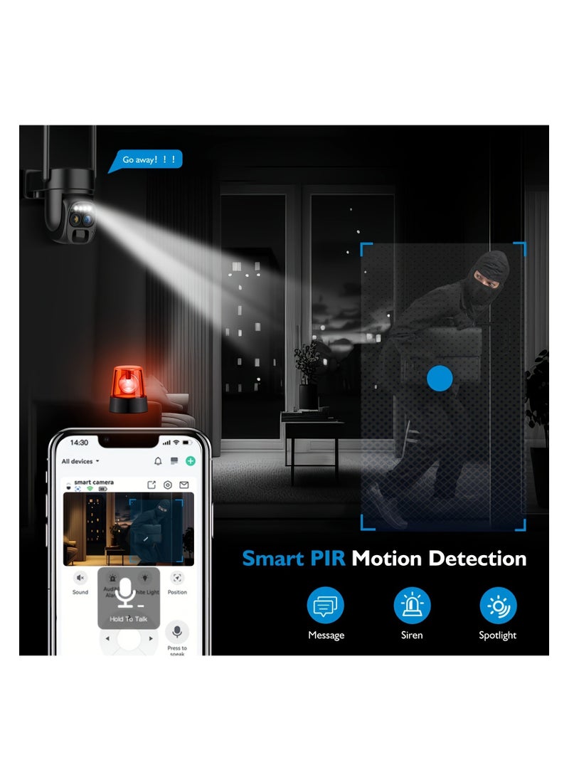 Generic - 360-degree Low-power CCTV Solar Panel Battery 2K FHD WiFi Camera With Spotlight Alarm, Motion Detection, Color Night Vision, Two-way Audio And IP66 Waterproof - Image 1