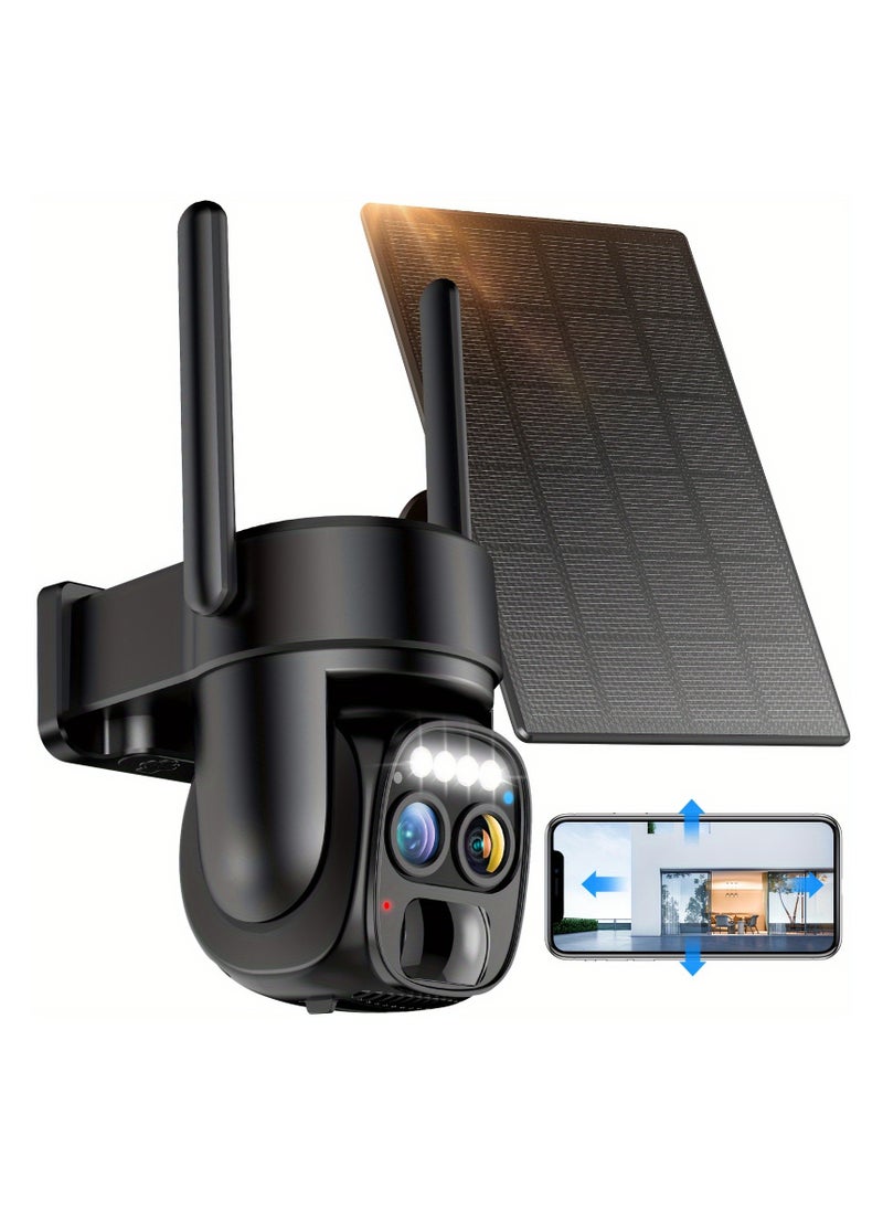 Generic - 360-degree Low-power CCTV Solar Panel Battery 2K FHD WiFi Camera With Spotlight Alarm, Motion Detection, Color Night Vision, Two-way Audio And IP66 Waterproof - Image 1