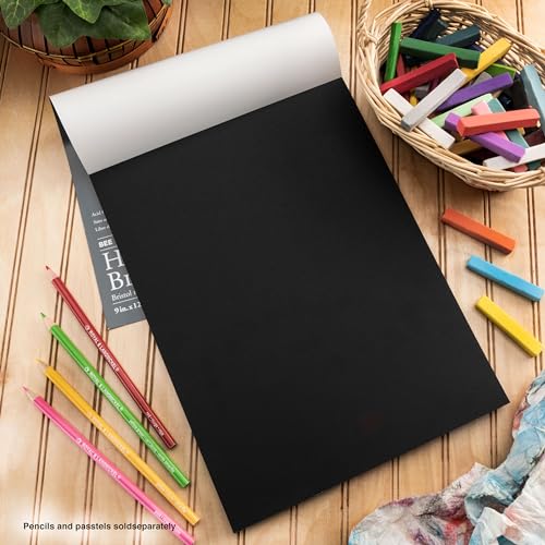 Bee Paper Company Bee Paper - 9"x 12" Heavyweight Black Bristol Paper Pad, 12 Sheets - Image 2