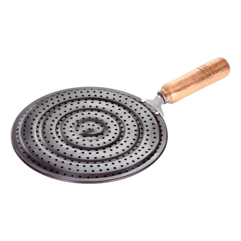 IDEAL PRIME IDEAL PRIME Heavy Duty Iron Roti Jali Grill Jali Roaster Papad Jali Wooden Handle Durable Roaster Kitchen Tool Roti Tawa Pack Of 1  - Image 1