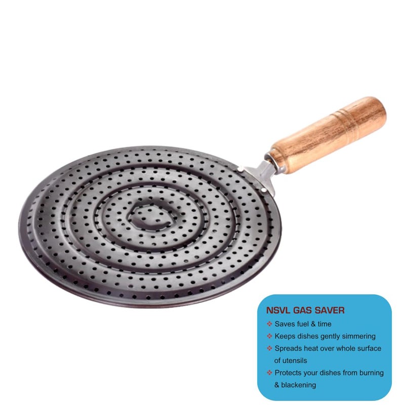 IDEAL PRIME IDEAL PRIME Heavy Duty Iron Roti Jali Grill Jali Roaster Papad Jali Wooden Handle Durable Roaster Kitchen Tool Roti Tawa Pack Of 1  - Image 5