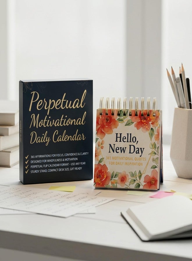 Only Zest Flip Perpetual Calendar - Desk Decor - Daily Affirmations for Women - 365 Motivational Calendar with Quotes, Positive Affirmations, Inspirational Gift - Image 4