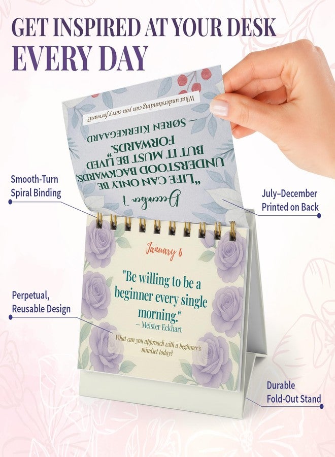 Only Zest Flip Perpetual Calendar - Desk Decor - Daily Affirmations for Women - 365 Motivational Calendar with Quotes, Positive Affirmations, Inspirational Gift - Image 5