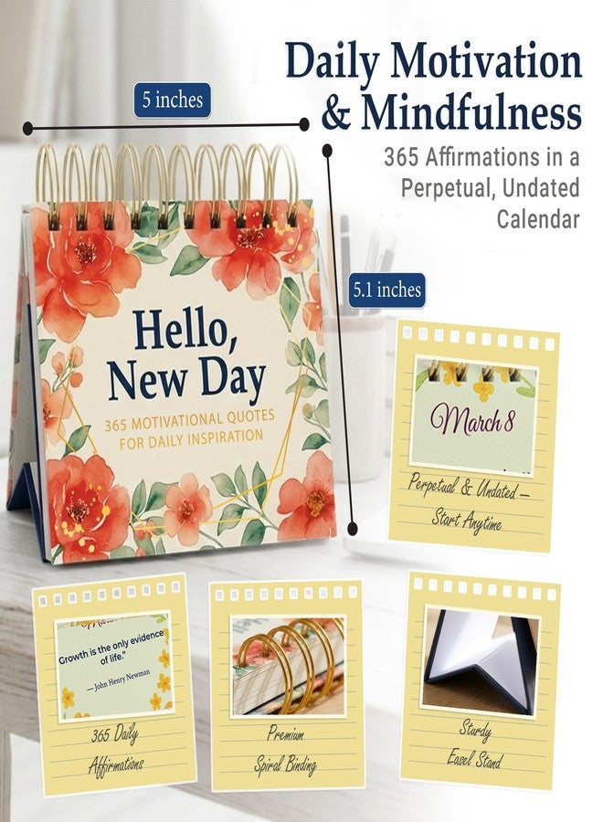 Only Zest Flip Perpetual Calendar - Desk Decor - Daily Affirmations for Women - 365 Motivational Calendar with Quotes, Positive Affirmations, Inspirational Gift - Image 2