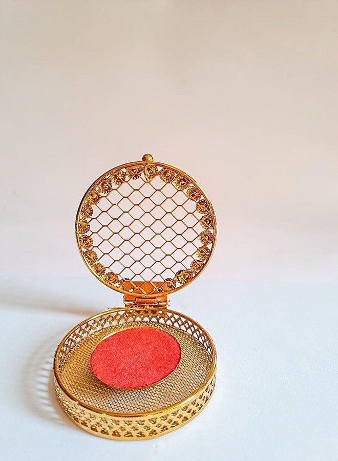 Home Storiee Round Coin Box - Elegant Gold & Silver Coin Storage for Weddings, Shagun, Return Gifts - Decorative Jewelry Packing Box - 2.5-Inch Ginni Box - Pack of 2 - Image 1