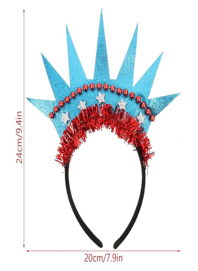 أموسفون عصابة رأس Amosfun من قطعتين على شكل تاج تمثال الحرية، إكسسوارات شعر إبداعية خفيفة الوزن للحفلات للاحتفال بيوم الاستقلال ودعائم الصور - Image 2