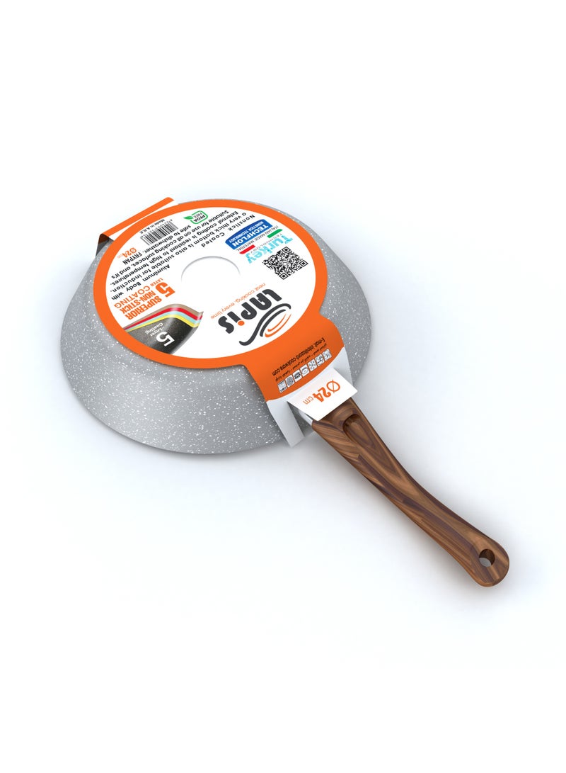 LAPIS Granite Frying Pan Size 24 cm Grey - Image 4