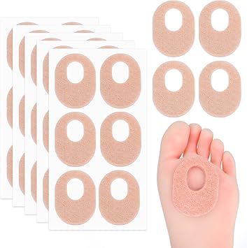 Aster 30 Pack Corn Pads for Bottom of Foot Soft Felt Oval Shape Callus Cushion Adhesive Foot Callus Pads for Men and Women Self Stick Callus Corn Pad to Relief Pain from Calluses Corns Blisters - Image 1