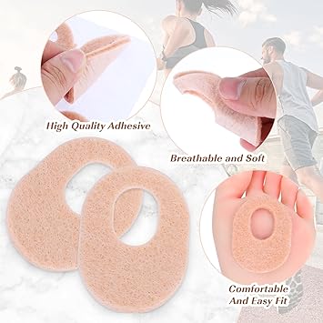 Aster 30 Pack Corn Pads for Bottom of Foot Soft Felt Oval Shape Callus Cushion Adhesive Foot Callus Pads for Men and Women Self Stick Callus Corn Pad to Relief Pain from Calluses Corns Blisters - Image 4
