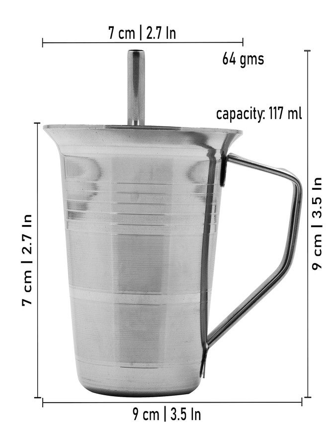 Spillbox كوب Spillbox من الفولاذ المقاوم للصدأ مع شفاطات للأطفال الصغار وحديثي الولادة، لعبة للأطفال - كوب شفاط بمقبض - Image 2