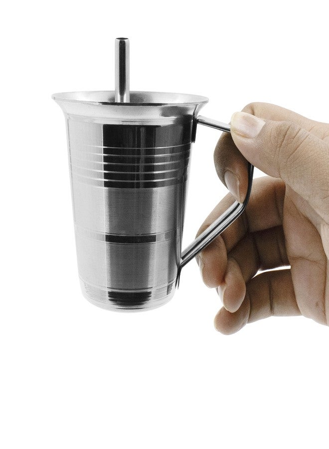 Spillbox كوب Spillbox من الفولاذ المقاوم للصدأ مع شفاطات للأطفال الصغار وحديثي الولادة، لعبة للأطفال - كوب شفاط بمقبض - Image 3