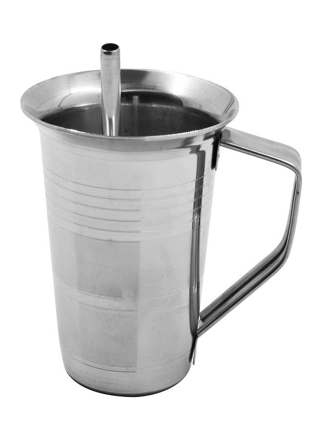 Spillbox كوب Spillbox من الفولاذ المقاوم للصدأ مع شفاطات للأطفال الصغار وحديثي الولادة، لعبة للأطفال - كوب شفاط بمقبض - Image 1