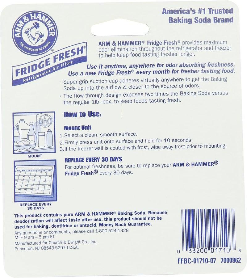Arm & Hammer Fridge Fresh Refrigerator Air Filter  Eliminates Odors-4 Total Air Filters - Image 2