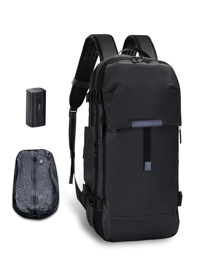 WORKKOOL Air Compression Vacuum Travel Backpack, 60L Expandable Vacuum Seal Backpack with Resistant TSA Lock(Black,Automatic & Manual Vacuum Pump Included) - Image 1
