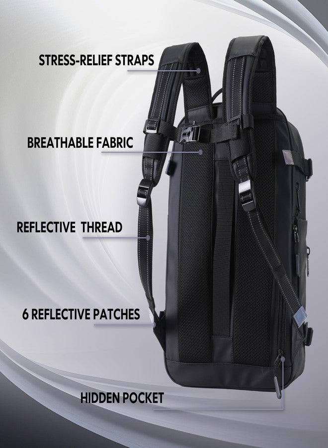 WORKKOOL Air Compression Vacuum Travel Backpack, 60L Expandable Vacuum Seal Backpack with Resistant TSA Lock(Black,Automatic & Manual Vacuum Pump Included) - Image 2