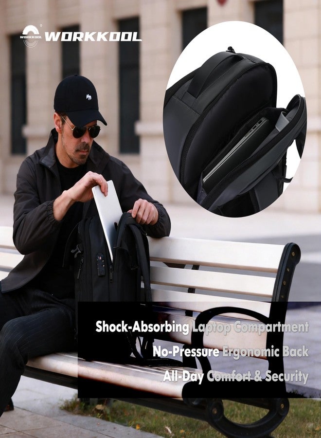 WORKKOOL Air Compression Vacuum Travel Backpack, 60L Expandable Vacuum Seal Backpack with Resistant TSA Lock(Black,Automatic & Manual Vacuum Pump Included) - Image 5