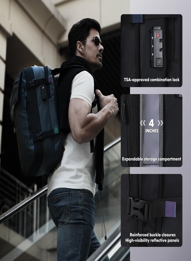 WORKKOOL Air Compression Vacuum Travel Backpack, 60L Expandable Vacuum Seal Backpack with Resistant TSA Lock(Black,Automatic & Manual Vacuum Pump Included) - Image 3