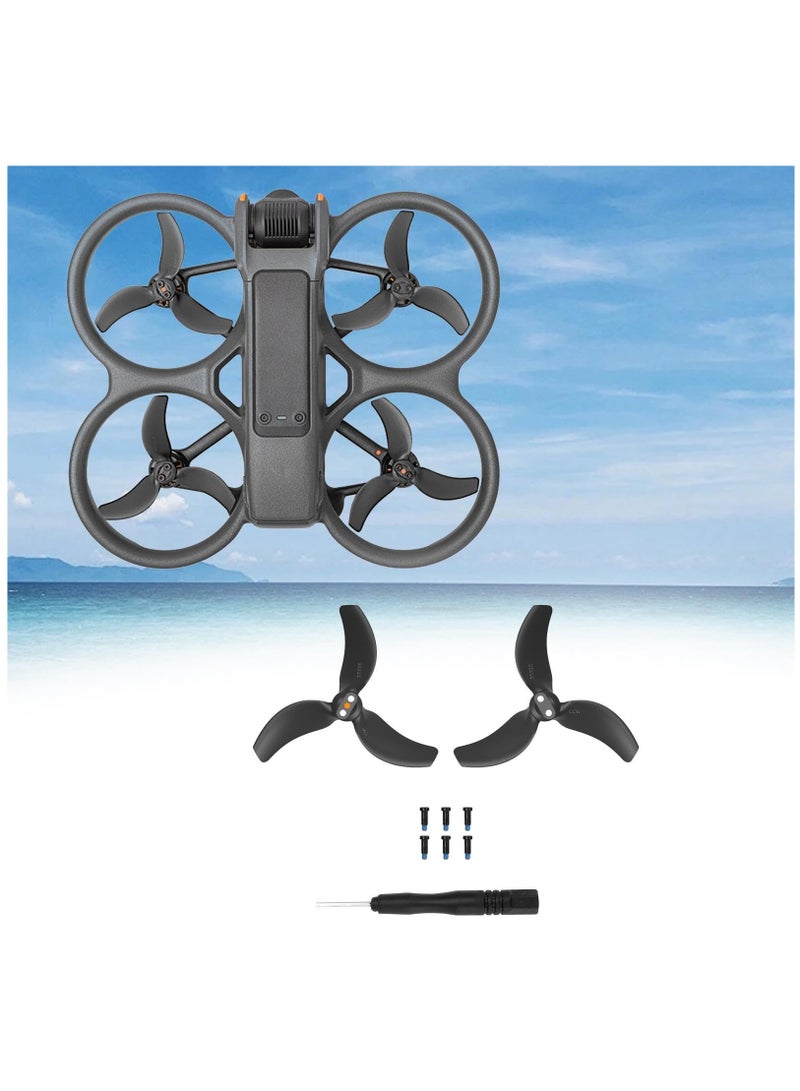 1 زوج شفرة المروحة لـ DJI Avata 2 اكسسوارات الطائرات بدون طيار ، شفرات استبدال المروحة الدعم مع مسمار لـ Avata 2 - Image 1