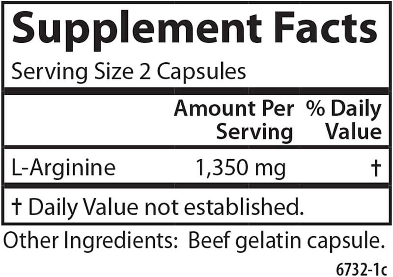 Carlson Laboratories LArginine 180 Capsules 03 Pound - Image 4