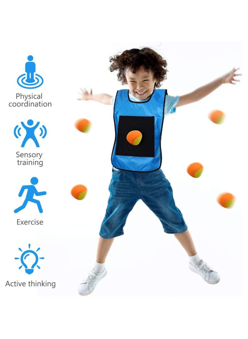 أوزيغالور ألعاب الأطفال في الهواء الطلق، مجموعة كرات لاصقة 24 قطعة مع 4 سترات و 20 كرة للأولاد والبنات، للعب داخلي وخارجي - Image 3