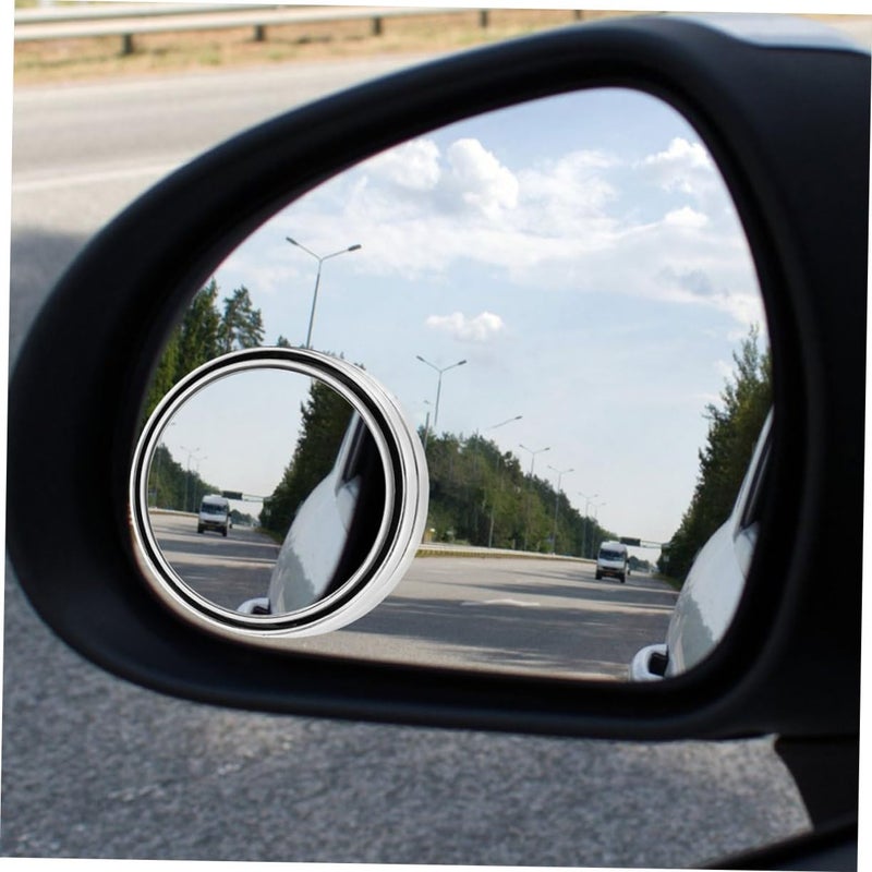 4Pcs Round Glass Side Rear View Mirrors Wide Angle View Easy Installation For All Vehicles - Image 5