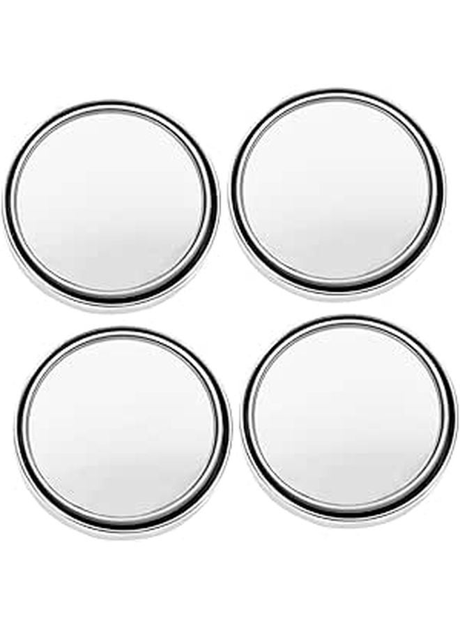 4Pcs Round Glass Side Rear View Mirrors Wide Angle View Easy Installation For All Vehicles - Image 1