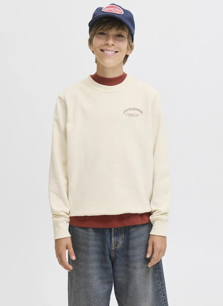 Jack & Jones Junior Kids Jjebrandes Backup Relaxed Sweatshirt