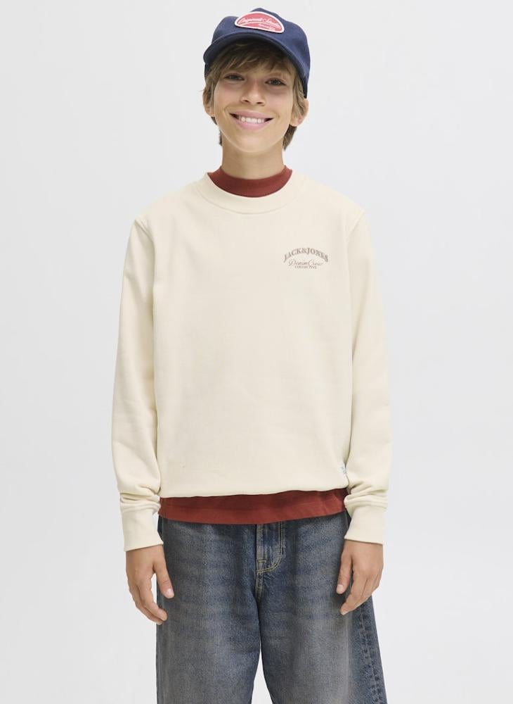 Jack & Jones Junior Kids Jjebrandes Backup Relaxed Sweatshirt - Image 1