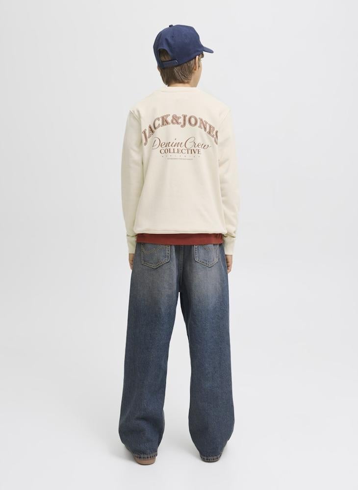 Jack & Jones Junior Kids Jjebrandes Backup Relaxed Sweatshirt - Image 2