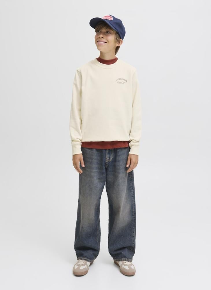 Jack & Jones Junior Kids Jjebrandes Backup Relaxed Sweatshirt - Image 3