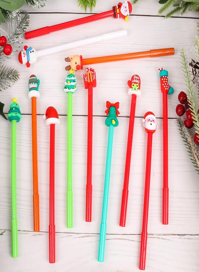 FOIMAS 24 PCS Christmas Pens, Novelty Christmas Gel Ink Pens Bulk Santa Claus Snowman Black Ink Pen for Students Teacher School Office Supplies Classroom Rewards Christmas Stocking Fillers - Image 5