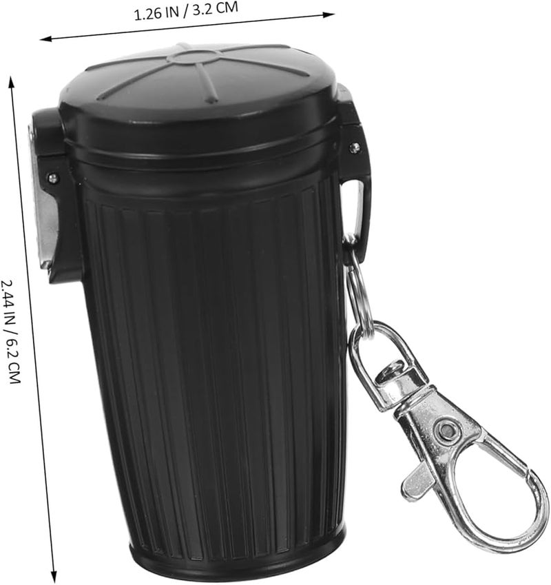 Portable Mini Ashtray with Sealed Lid Keychain Fire Safe Compact Design for Car Outdoor Travel - Image 3