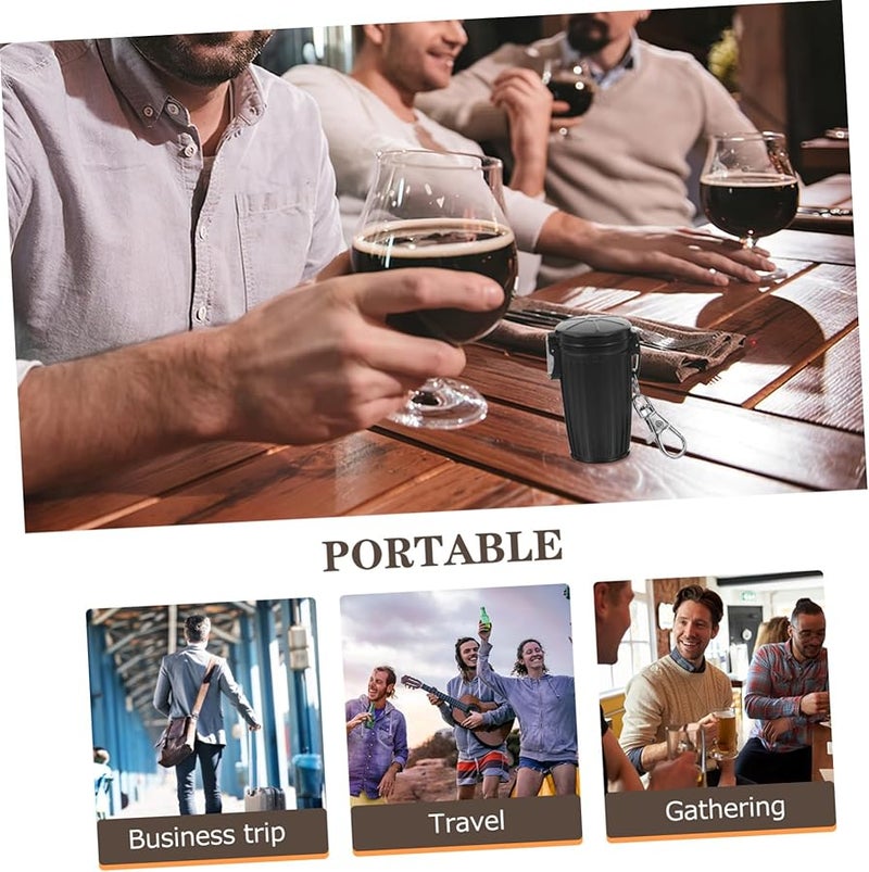 Portable Mini Ashtray with Sealed Lid Keychain Fire Safe Compact Design for Car Outdoor Travel - Image 4