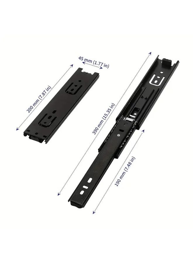 8pcs 8 Inch Soft Close Drawer Slides Brushed Metal Ball Bearing Full Extension Rails - Image 4