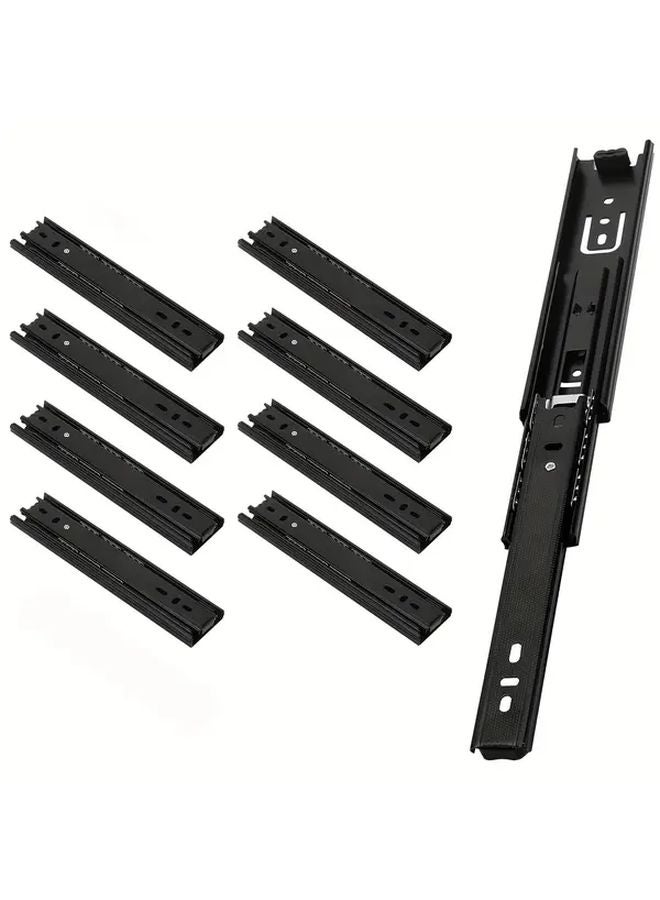 8pcs 8 Inch Soft Close Drawer Slides Brushed Metal Ball Bearing Full Extension Rails - Image 1