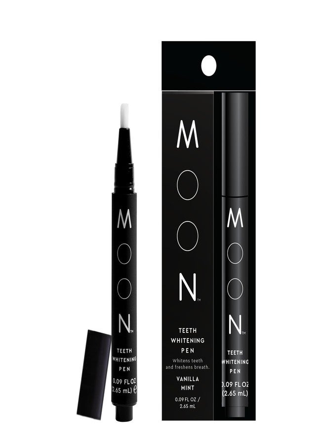 MOON Teeth Whitening Pen, Vanilla Mint, 0.09 Fl Oz, Gentle on Teeth, Whitens with Antioxidants & Essential Oils, Vegan Whitening Gel in an Easy Applicator - Image 1