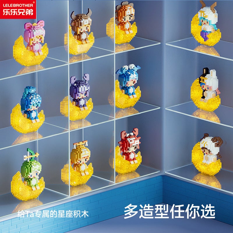 مكعبات بناء ميكرو دايموند ليلي براذر بموضوع الأبراج والقمر - Image 4