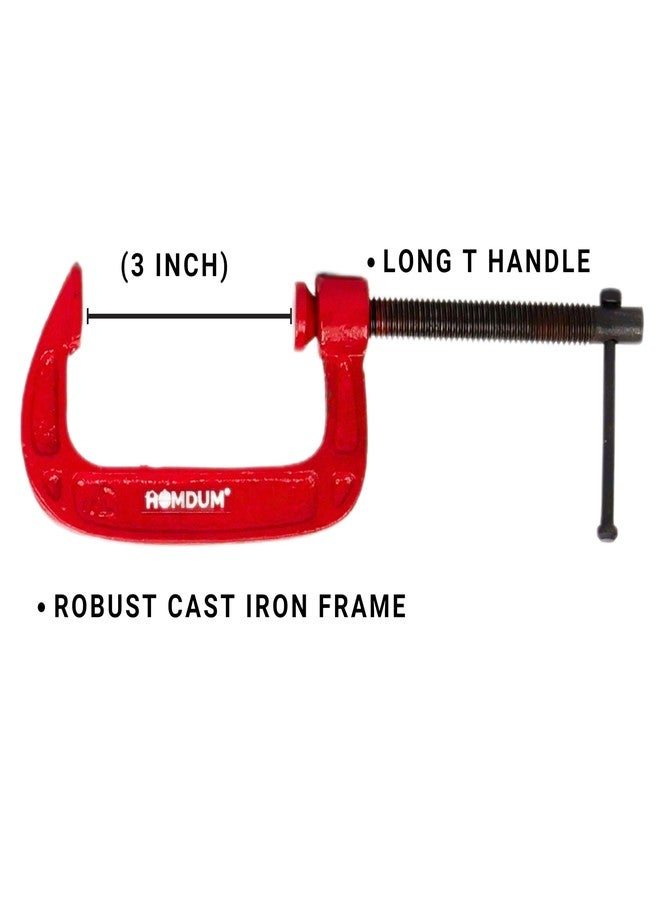 Homdum Heavy Duty G Clamp | C Type Clamping Tool | Set of 4 Pieces (3 inch) - Image 5