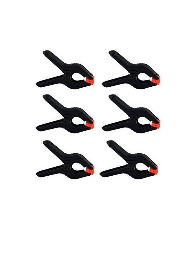 PADOM Padom 6Pack  Black Backdrop Clamps for Nylon Muslin Paper Photo Background, Reflectors and Other Photography Purpose  - Image 1