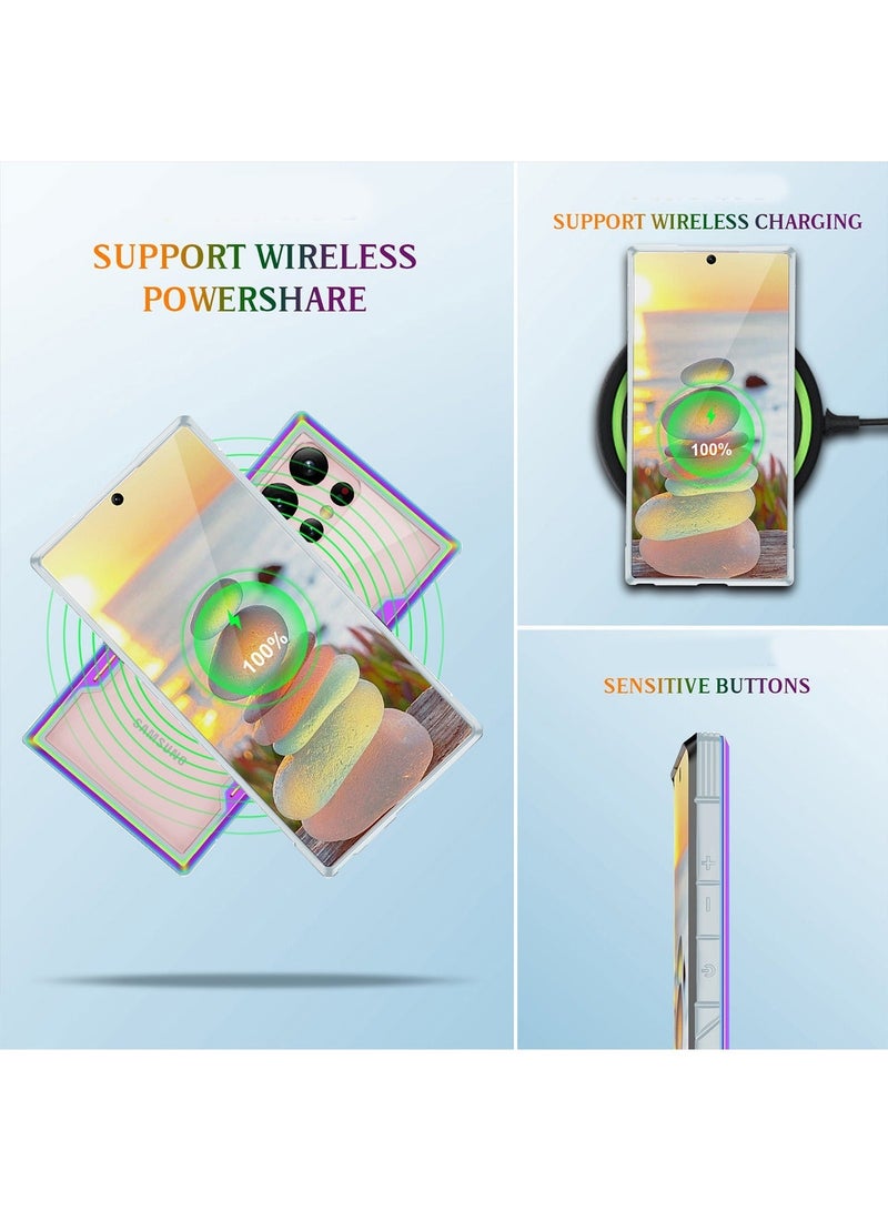 X-level Samsung Galaxy S23 Ultra Clear Case Cover Protection with Alloy Edge 3 meter high Anti-drop Comfortable Touch back Cover Support wireless Charging Camera len Protector Shell for Galaxy S23 Ultra - Image 2