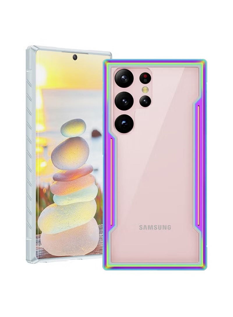 X-level Samsung Galaxy S23 Ultra Clear Case Cover Protection with Alloy Edge 3 meter high Anti-drop Comfortable Touch back Cover Support wireless Charging Camera len Protector Shell for Galaxy S23 Ultra - Image 1