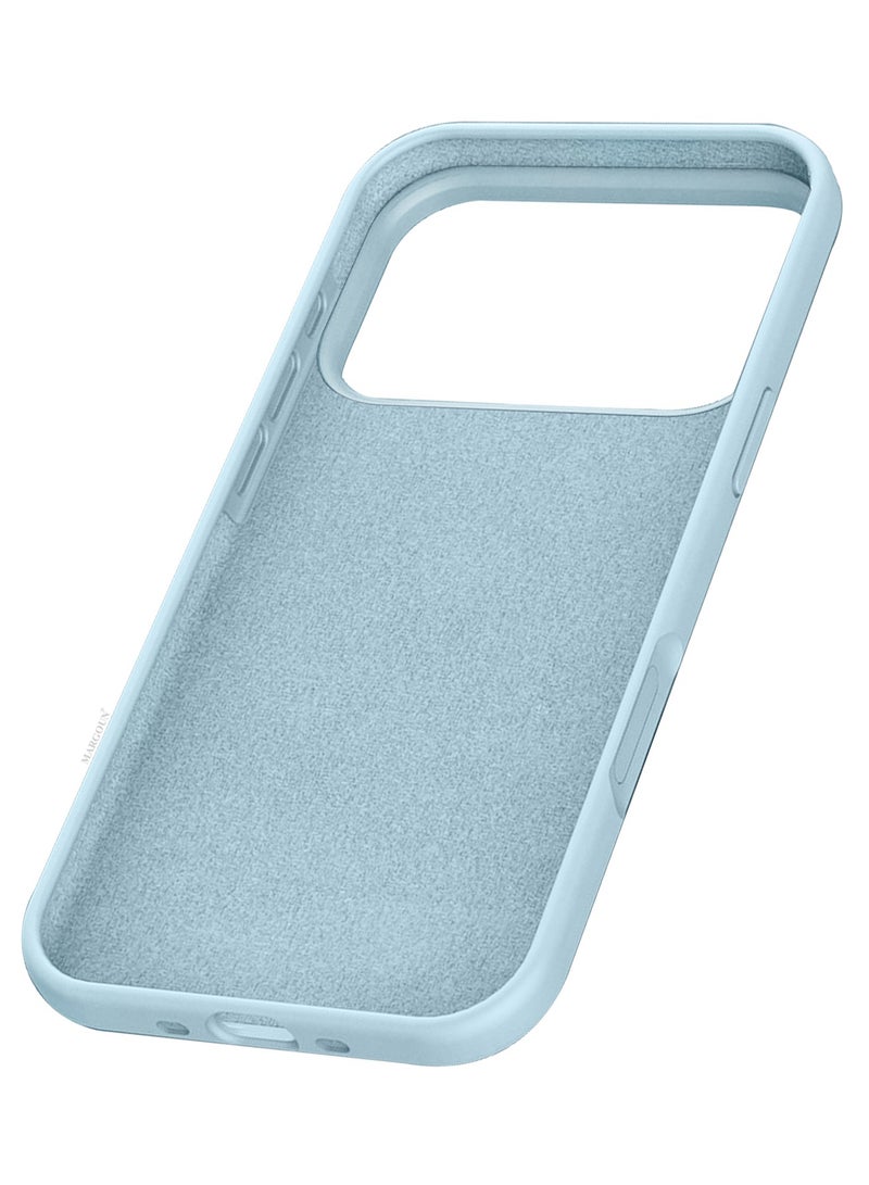 2 Packs Silicone Protective Phone Case for iPhone 17 Pro Max - Soft Anti-Scratch Microfiber Lining Ultra Slim Drop Protection Phone Cover with 3D Screen Protector - Sky Blue - Image 5